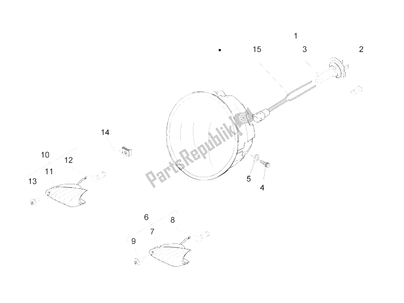 Toutes les pièces pour le Phares Avant - Clignotants du Piaggio Beverly 300 IE Tourer E3 2009