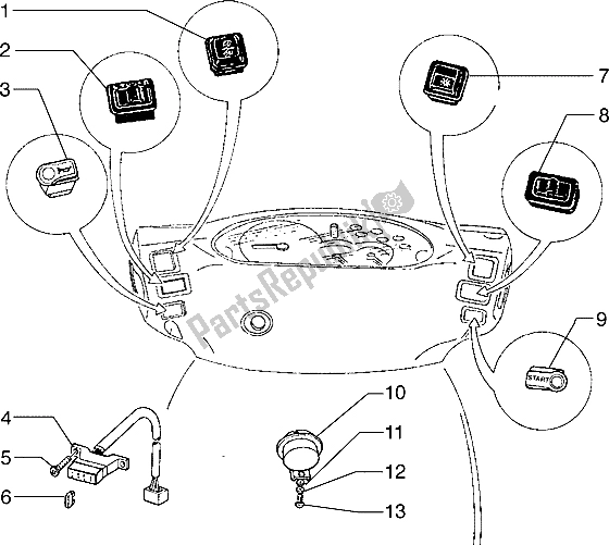 Todas as partes de Dispositivos Elétricos (3) do Piaggio Hexagon 150 1994