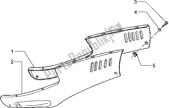 All parts for the Lower Side Panels of the Piaggio Hexagon 150 1994