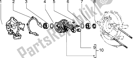 Toutes les pièces pour le Roulements Principaux De Vilebrequin du Piaggio Ciao M Y 99 1995