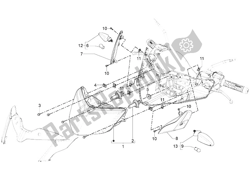 Todas las partes para Faros Delanteros - Luces Intermitentes de Piaggio MP3 300 Yourban LT ERL 2011