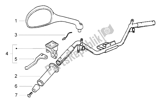 Tutte le parti per il Componenti Manubrio (2) del Piaggio NRG Power Purejet 50 2005
