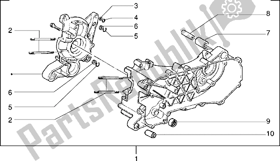Todas las partes para Caja Del Cigüeñal de Piaggio NTT 50 1995