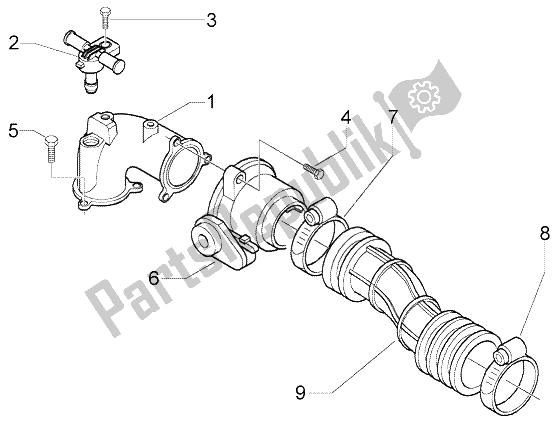 Toutes les pièces pour le Injecteur De Corps D'accélérateur du Piaggio X9 500 Evolution ABS 2004