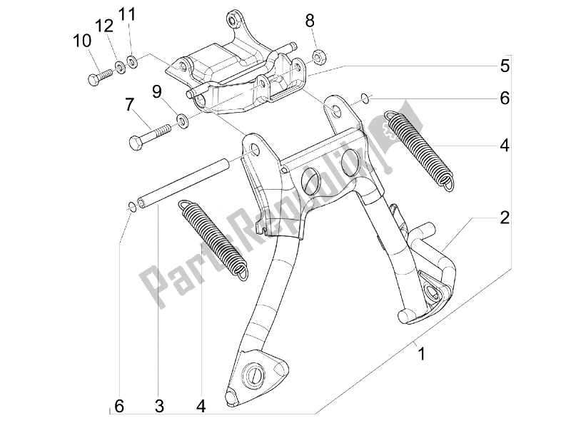 All parts for the Stand/s of the Piaggio Typhoon 50 Serie Speciale 2007