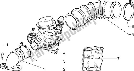 Toutes les pièces pour le Carburateur du Piaggio Sfera RST 125 1995