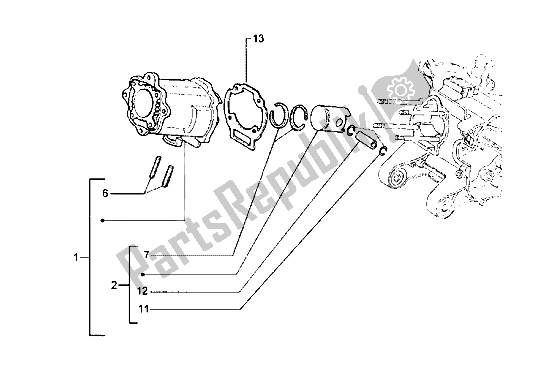 Toutes les pièces pour le Axe De Cylindre-piston-poignet, Assy du Piaggio Hexagon LXT 180 1998