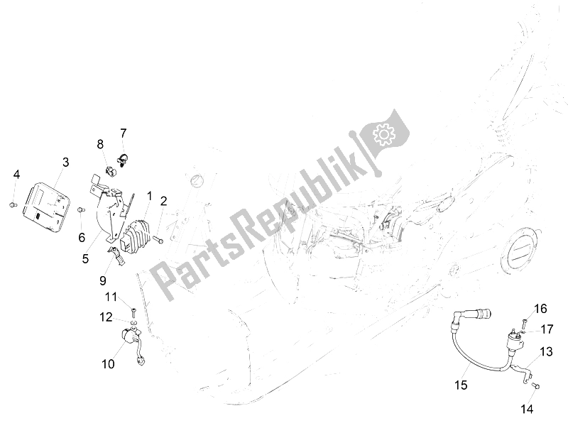 Tutte le parti per il Regolatori Di Tensione - Centraline Elettroniche (ecu) - H. T. Bobina del Piaggio Liberty 50 Iget 4T 3V Emea 2015
