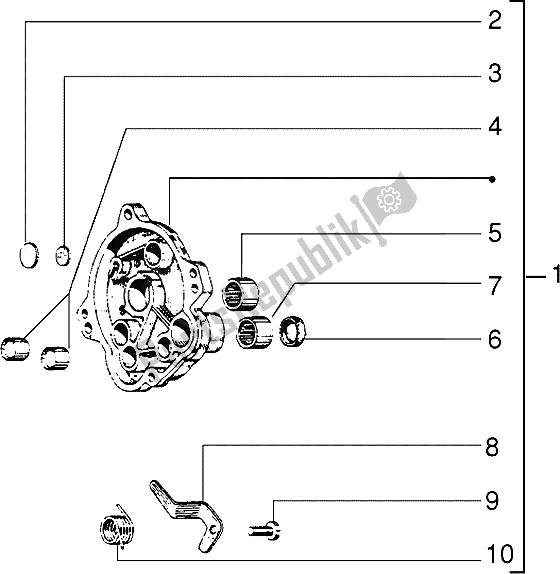 Toutes les pièces pour le Pièces Détachées De Moyeu Arrière (7) du Piaggio Ciao M Y 99 1995