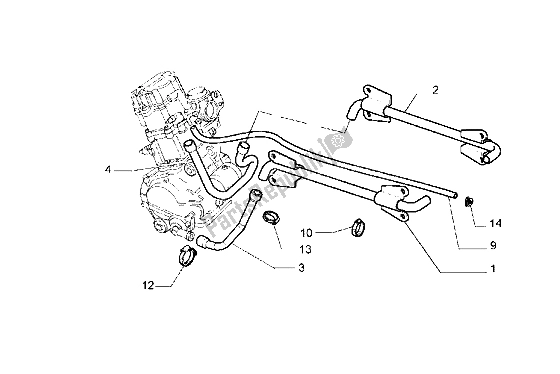 Tutte le parti per il Tubazioni Di Raffreddamento del Piaggio Hexagon GT 250 1998