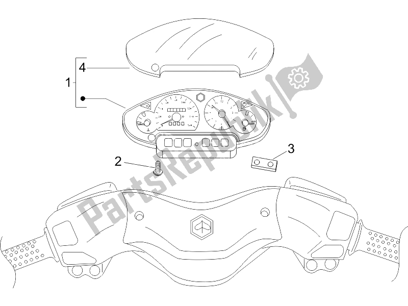 Todas las partes para Tablero Combinado De Medidor de Piaggio X8 125 Premium Euro 2 2006