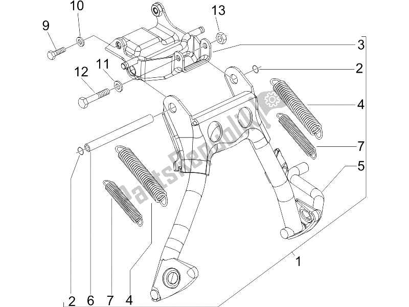 Tutte le parti per il Stand / S del Piaggio Liberty 50 2T 2006