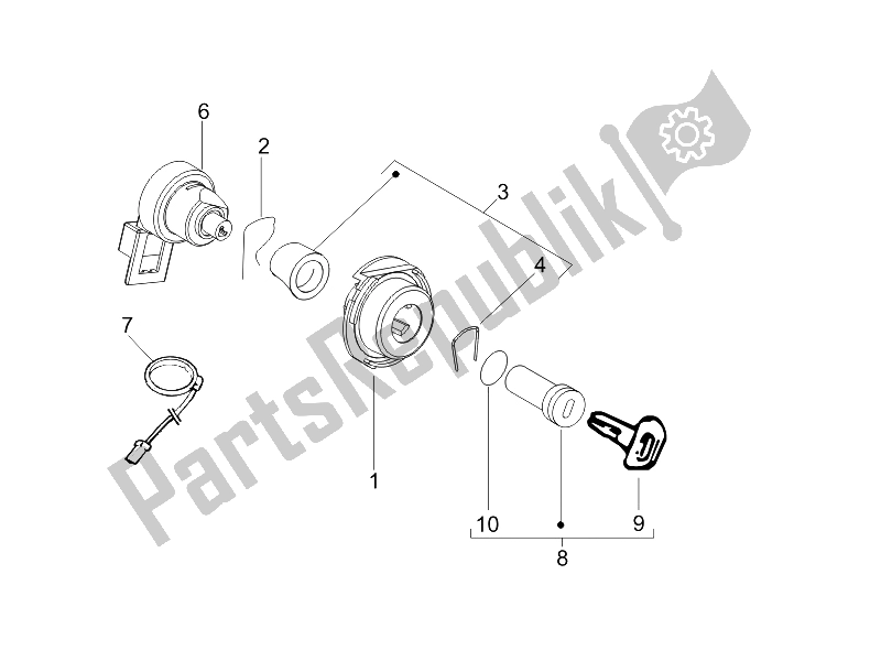 Tutte le parti per il Serrature del Piaggio Liberty 125 4T Sport 2006