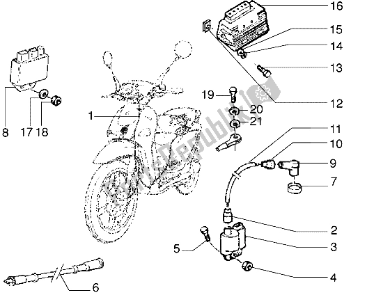 Todas las partes para Aparatos Eléctricos de Piaggio Liberty 125 1998