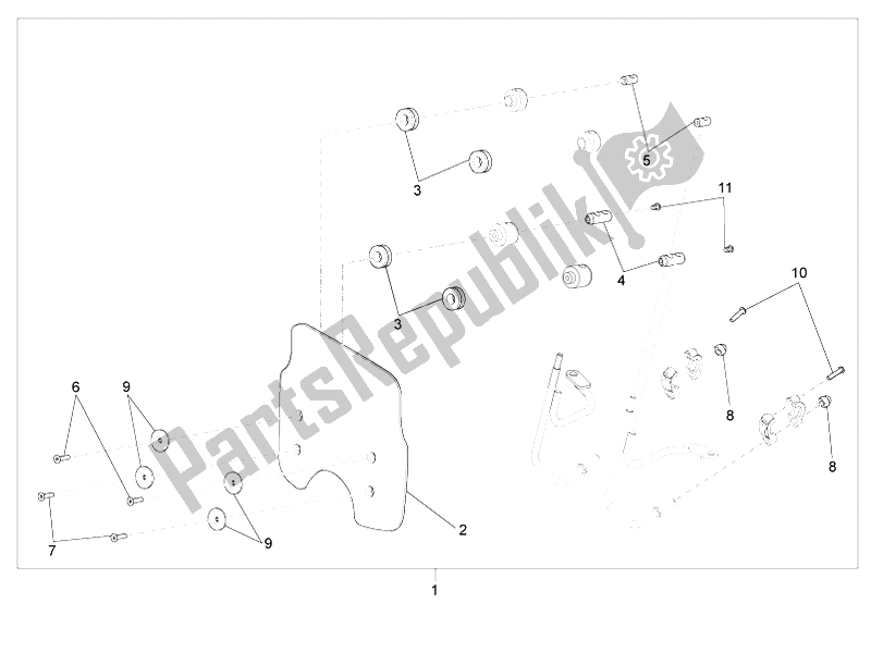 Todas las partes para Parabrisas - Vidrio de Piaggio Beverly 500 Cruiser E3 2007