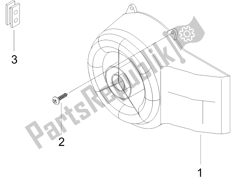 All parts for the Flywheel Magneto Cover - Oil Filter of the Piaggio Typhoon 50 2T E2 2009