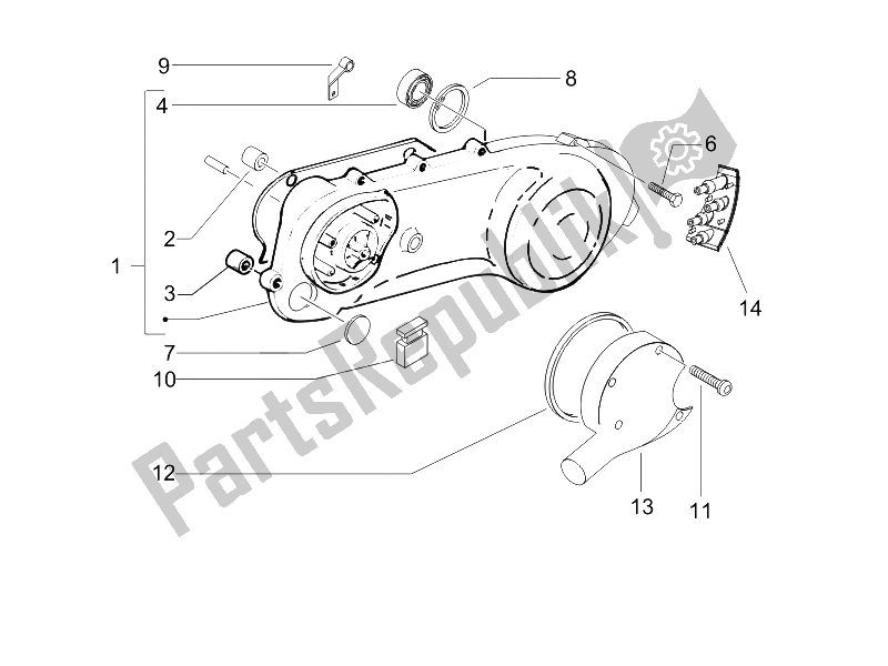 Toutes les pièces pour le Couvercle De Carter - Refroidissement Du Carter du Piaggio NRG Power DT 50 2005