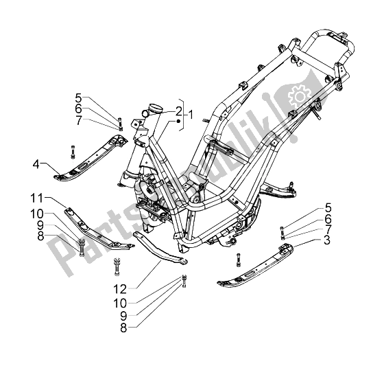 Toutes les pièces pour le Cadre du Piaggio Beverly 500 2003