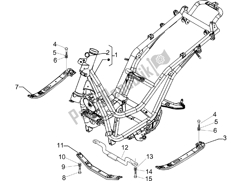 Toutes les pièces pour le Cadre / Carrosserie du Piaggio Beverly 250 E3 2007