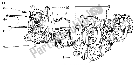 Tutte le parti per il Carter del Piaggio X9 180 Amalfi 2002