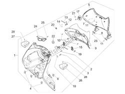 Front glove-box - Knee-guard panel