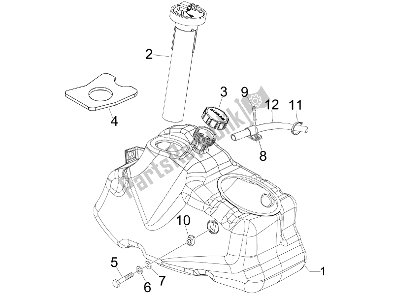 Toutes les pièces pour le Réservoir D'essence du Piaggio Beverly 250 Tourer E3 2007