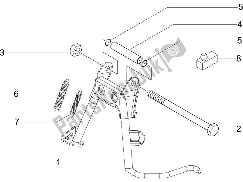 Tutte le parti per il Stand / S del Piaggio Liberty 50 4T Sport 2007