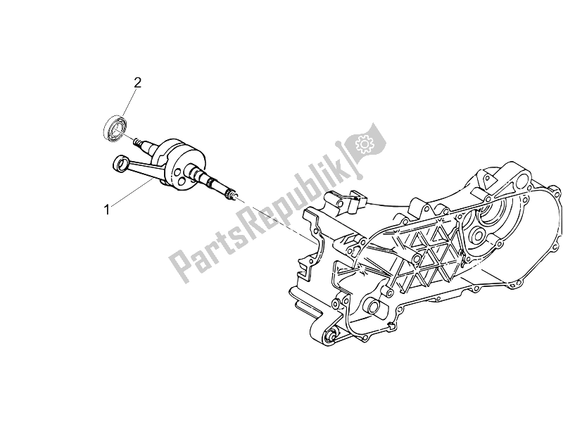 Toutes les pièces pour le Vilebrequin du Piaggio ZIP 50 4T 2006