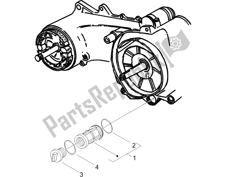 Todas las partes para Cubierta Del Volante Magneto - Filtro De Aceite de Piaggio Liberty 50 4T Delivery 2010