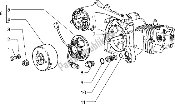 Toutes les pièces pour le Volant Magnéto du Piaggio Sfera RST 125 1995