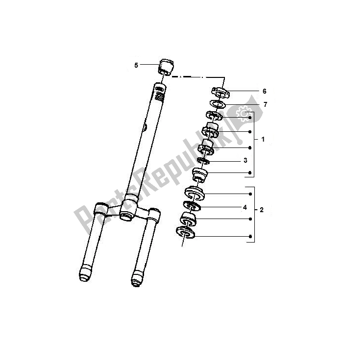 Tutte le parti per il Balhoofdset del Piaggio FL Runner 50 2000 - 2010