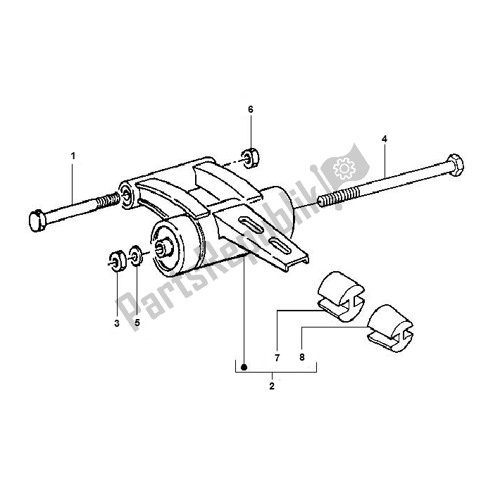 All parts for the Swing-arm of the Piaggio FL Runner 50 2000 - 2010