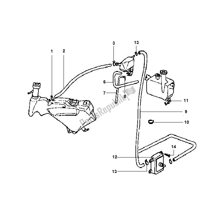 Alle onderdelen voor de Benzineslang van de Piaggio FL Runner 50 2000 - 2010