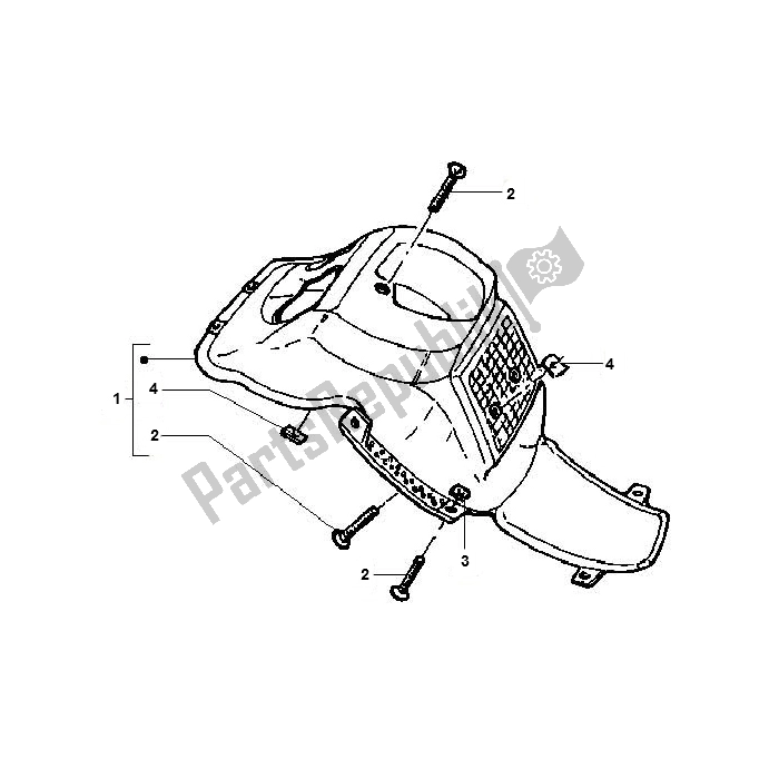 Alle onderdelen voor de Voorspatbord Binnen van de Piaggio FL Runner 50 2000 - 2010