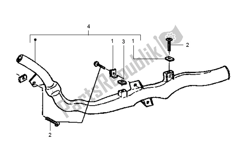 All parts for the Koelpijp of the Piaggio FL Runner 50 2000 - 2010