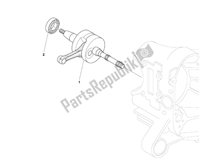 Tutte le parti per il Albero A Gomiti del Piaggio FLY 50 4T 2V 25 KMH 2012 2015 NEW 2000 - 2010