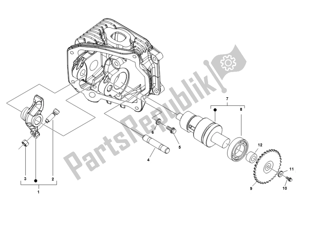 Tutte le parti per il Albero A Camme del Piaggio FLY 50 4T 2V 25 KMH 2012 2015 NEW 2000 - 2010