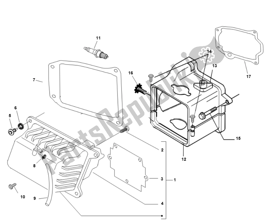 All parts for the Koelkap of the Piaggio FLY 50 4T 2V 25 KMH 2012 2015 NEW 2000 - 2010