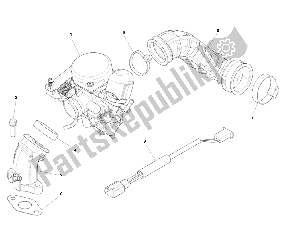 Toutes les pièces pour le Carburateur du Piaggio FLY 50 4T 2V 25 KMH 2012 2015 NEW 2000 - 2010