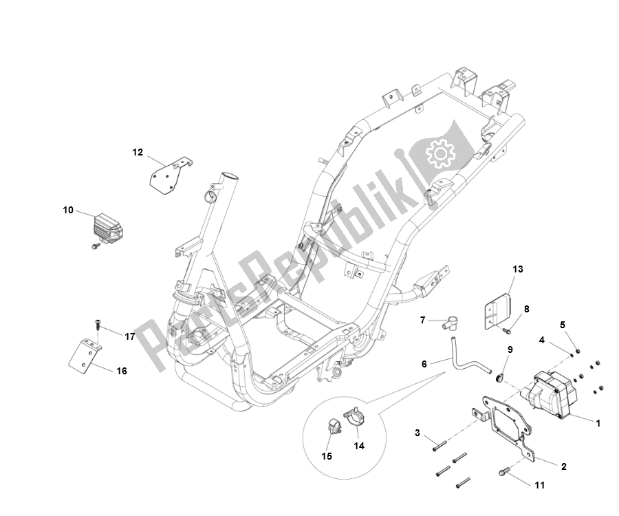 All parts for the Electrisch of the Piaggio FLY 50 4T 2V 25 KMH 2012 2015 NEW 2000 - 2010