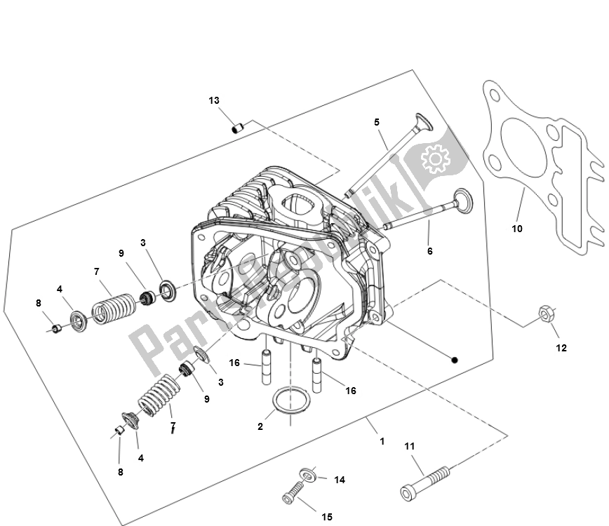 Toutes les pièces pour le Culasse du Piaggio Liberty 50 4T MOC 2009 2016 2000 - 2010