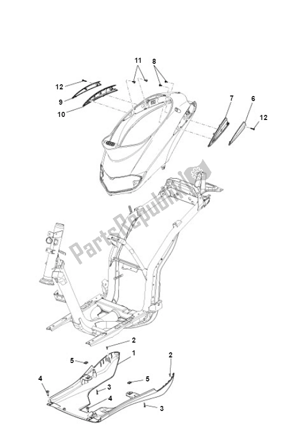 Toutes les pièces pour le Achterplaatwerk du Piaggio Liberty 50 4T MOC 2009 2016 2000 - 2010