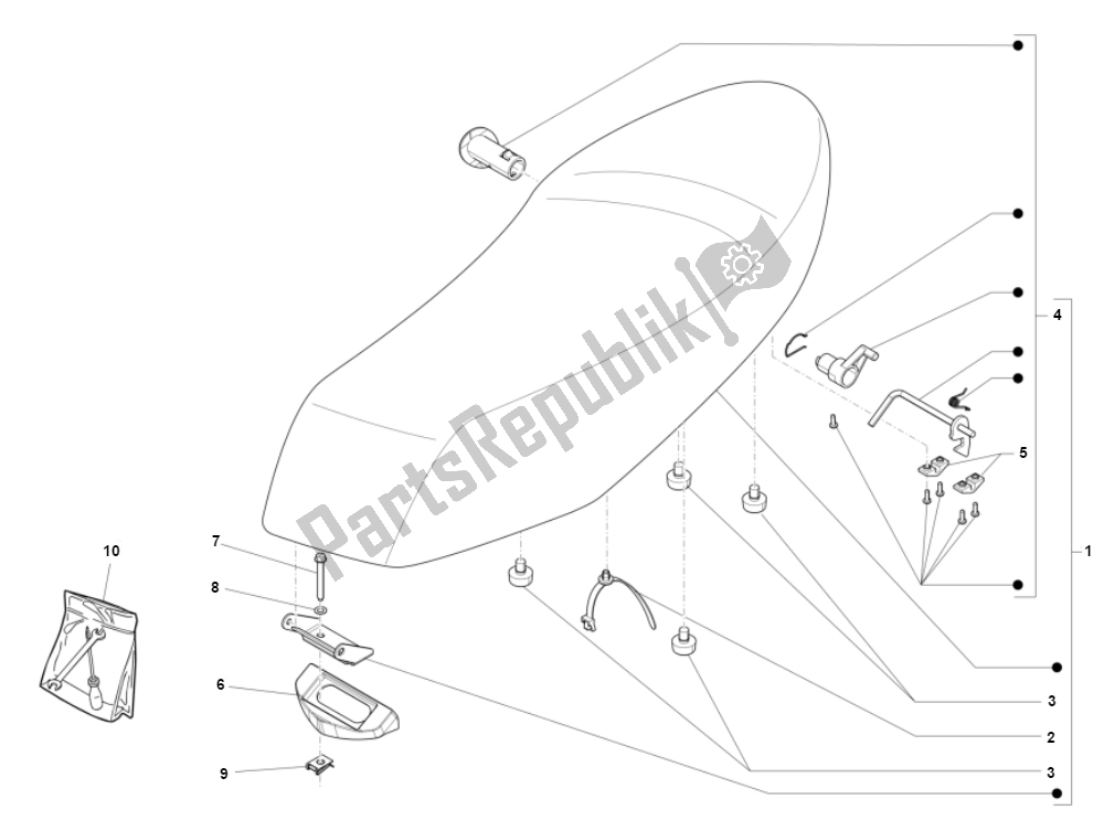 Toutes les pièces pour le Buddy du Piaggio Liberty 50 4T MOC 2009 2016 2000 - 2010