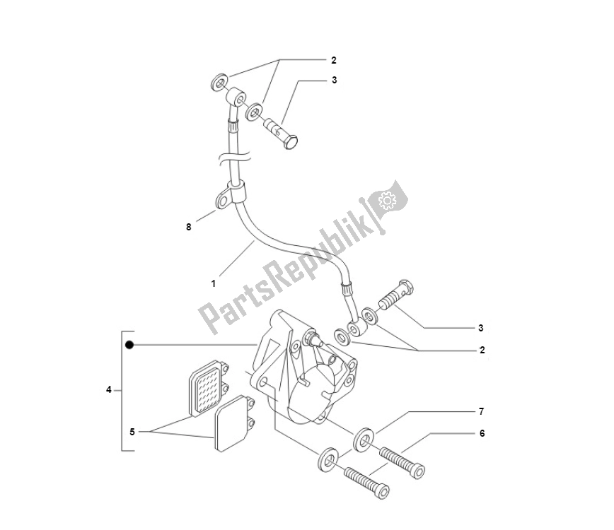 Tutte le parti per il Voorrem del Piaggio Liberty 50 4T MOC 2009 2016 2000 - 2010