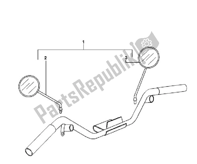 Tutte le parti per il Spiegels del Piaggio LX 2V 25 KM H 50 2000 - 2010