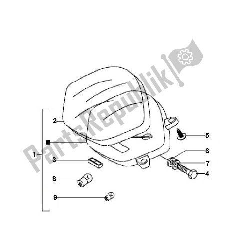 All parts for the Cockpit of the Piaggio LX 2V 25 KM H 50 2000 - 2010