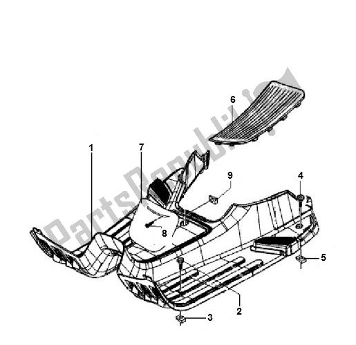 Alle onderdelen voor de Treeplank van de Piaggio LX 2V 25 KM H 50 2000 - 2010