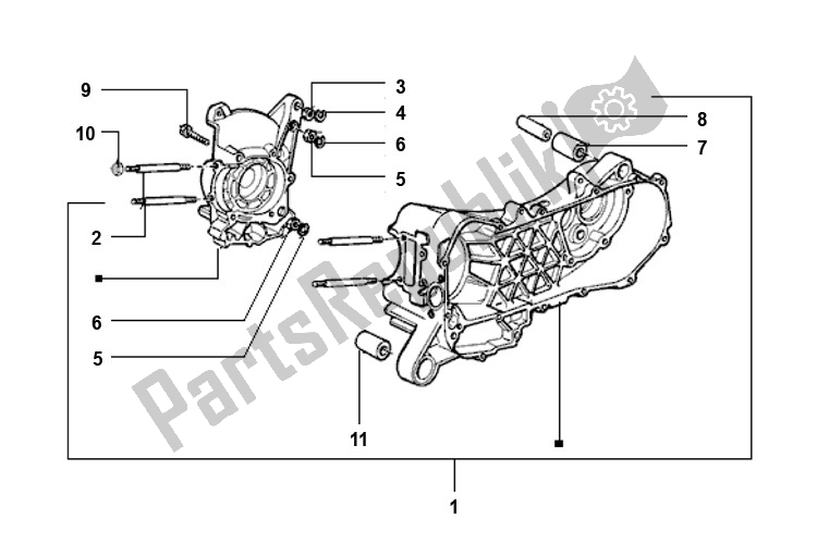 Wszystkie części do Korbowód Piaggio LX 2V 25 KM H 50 2000 - 2010