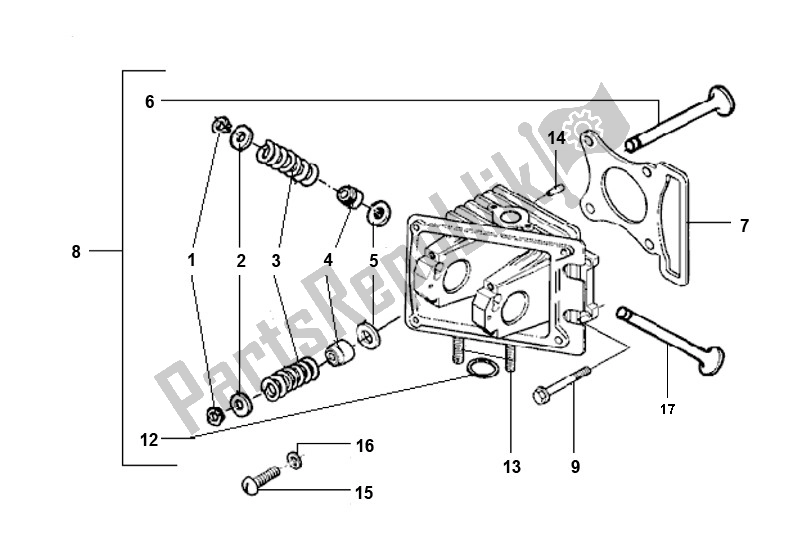 Wszystkie części do G? Owica Cylindra Piaggio LX 2V 25 KM H 50 2000 - 2010