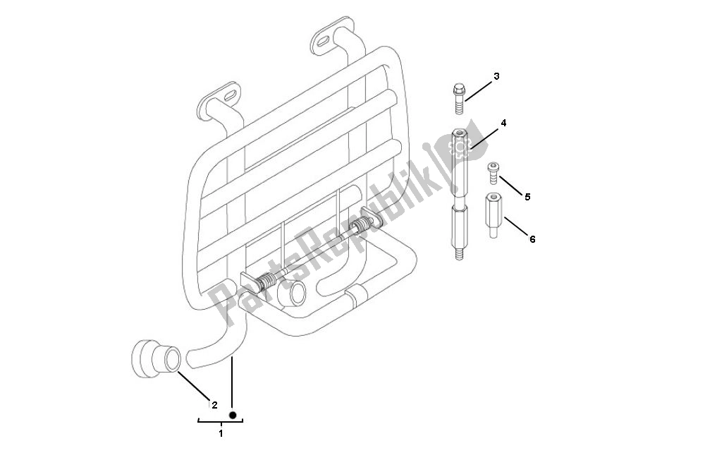 Todas las partes para Bagagedrager Voor de Piaggio LX 2V Touring 25 KM H 50 2000 - 2010